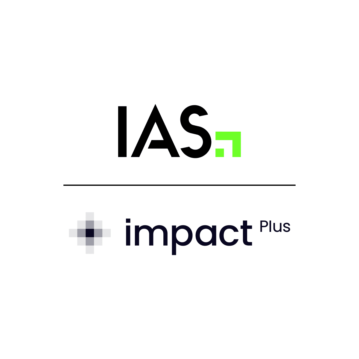 IAS and Impact Plus logo lockup.