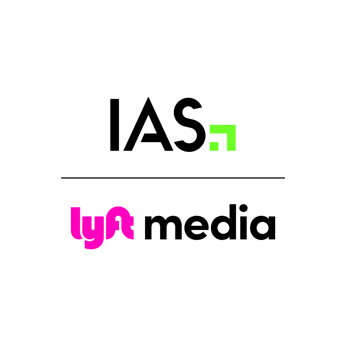 Integral Ad Science and Lyft Media logo lockup.