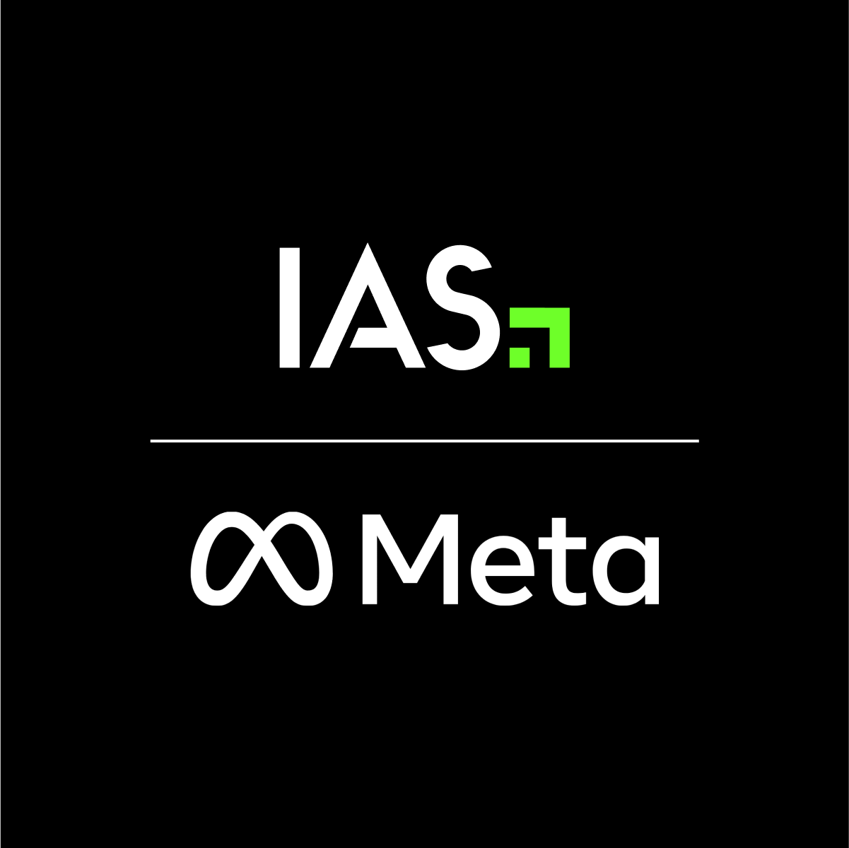Integral Ad Science and Meta logo lockups.