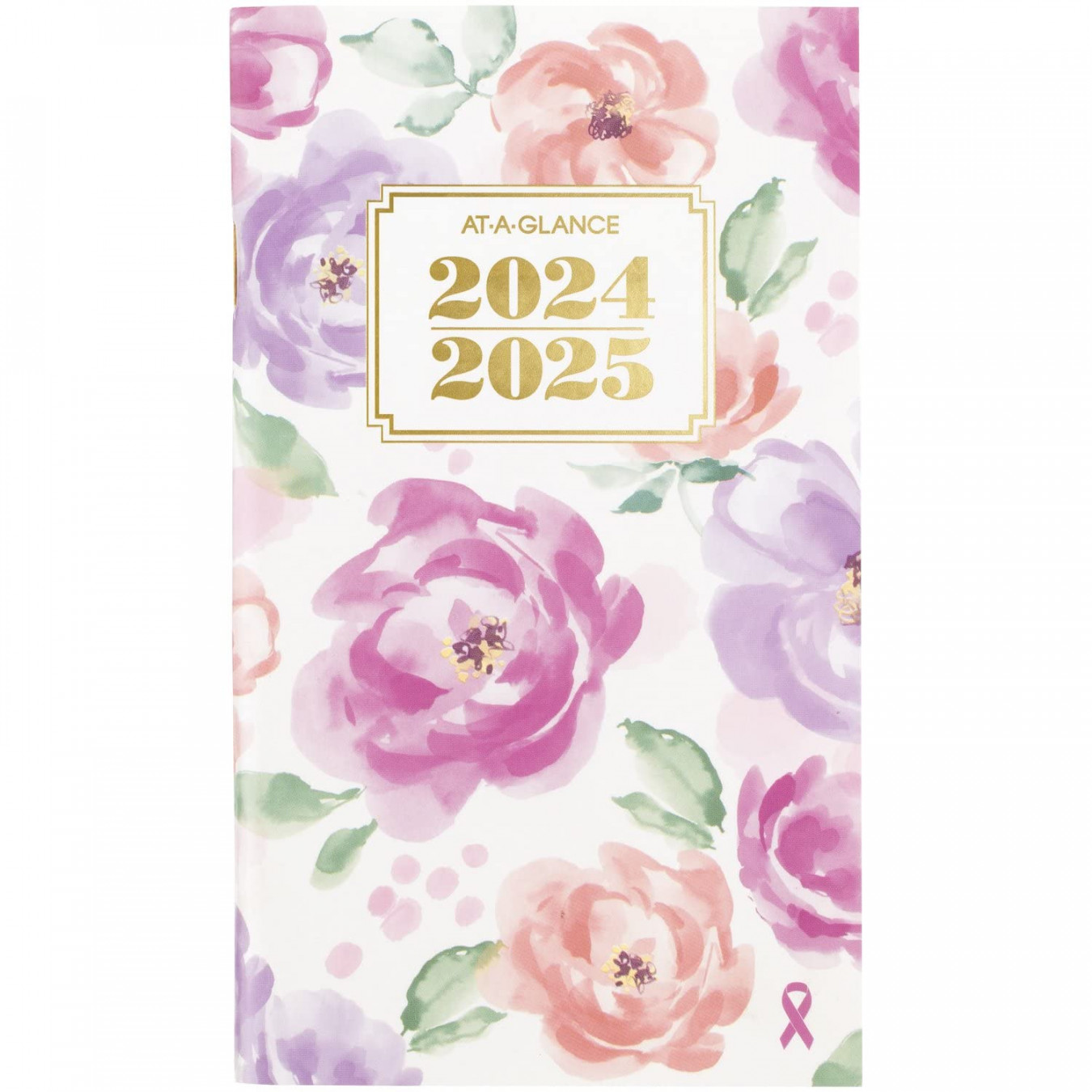 AT-A-GLANCE - Two Year Monthly Planner, -/" x ", Pocket Size, City of Hope, Badge Floral (75F-0-4)