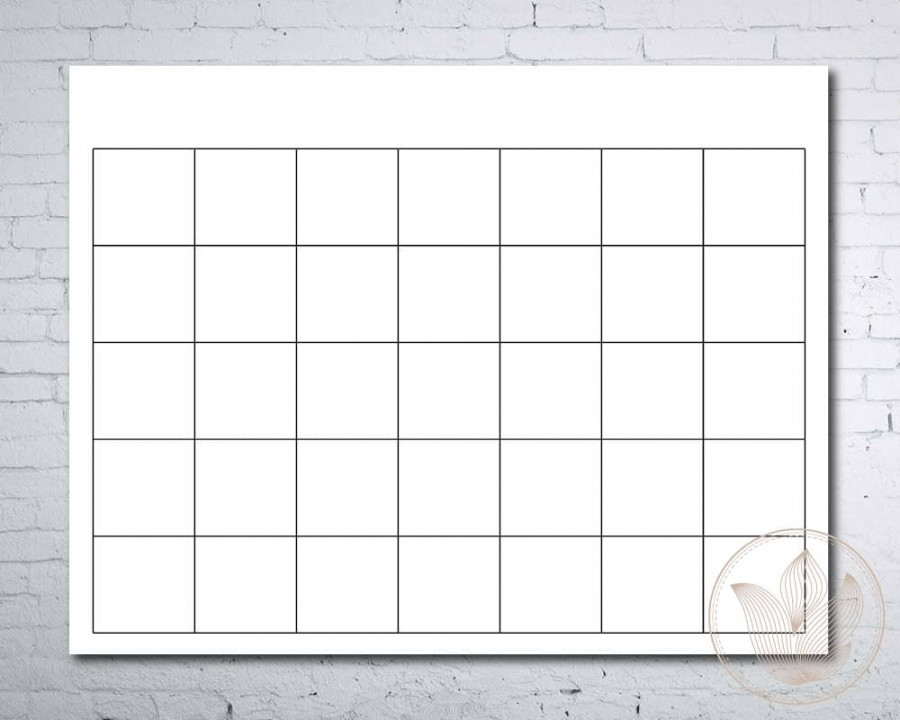 Blank calendar printable page, Ready to print calendar, Printable calendar,  Diy calendar, x,