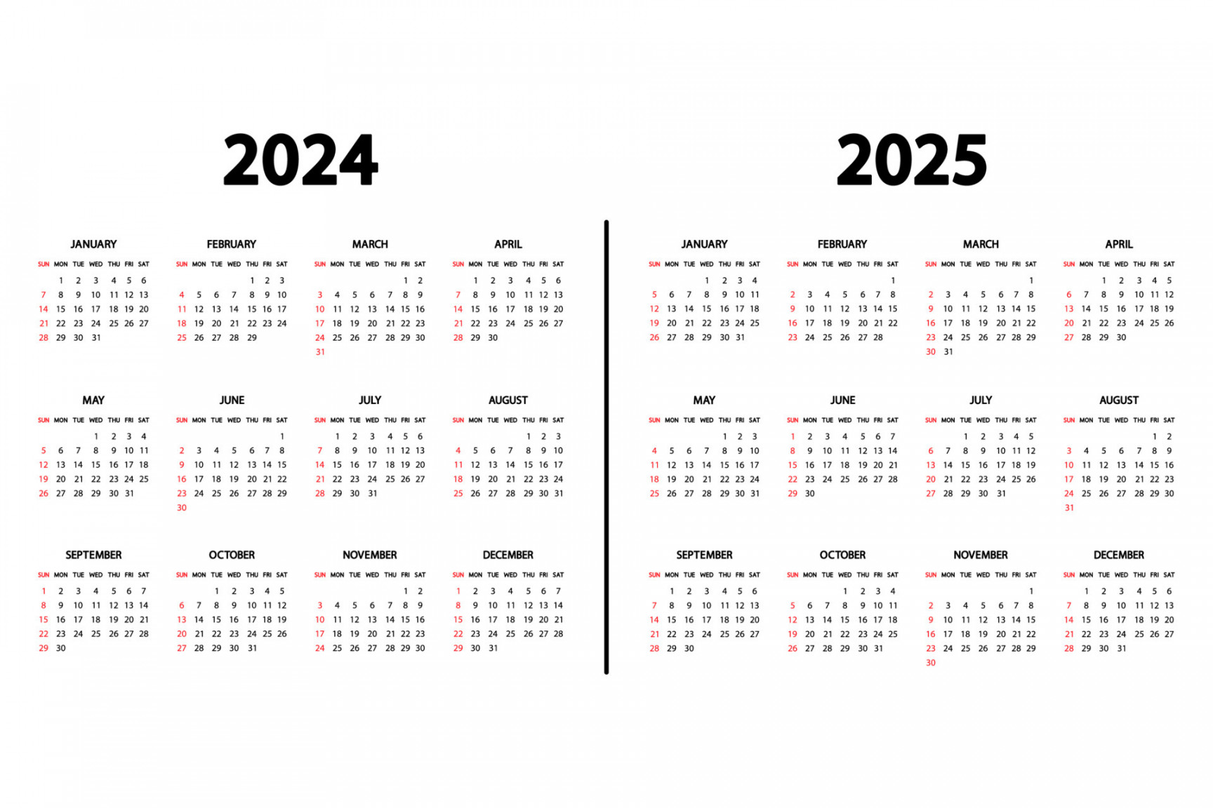 Calendar English  and  years