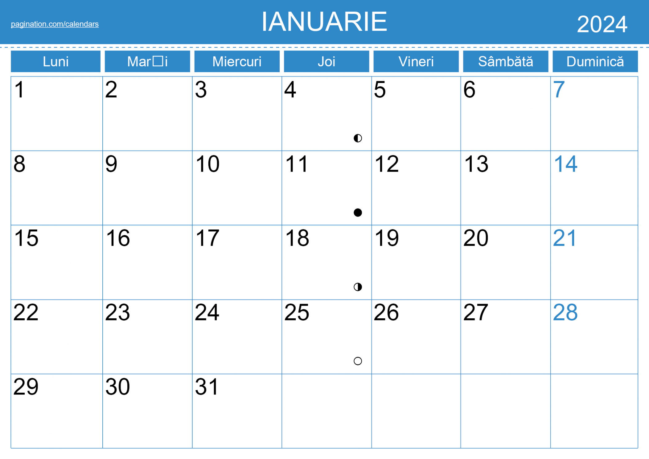 Calendar InDesign - română (Romanian) - Pagination
