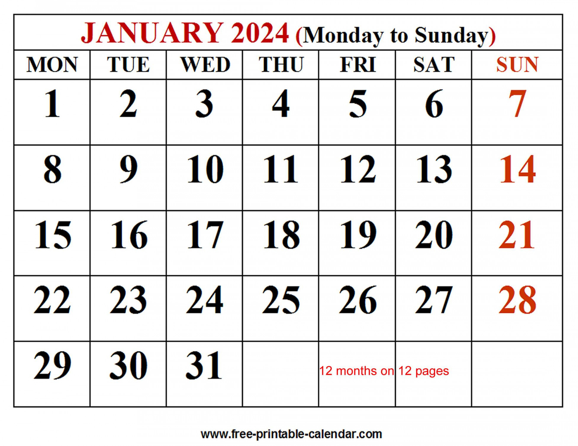 Calendar Template - Free-printable-calendar