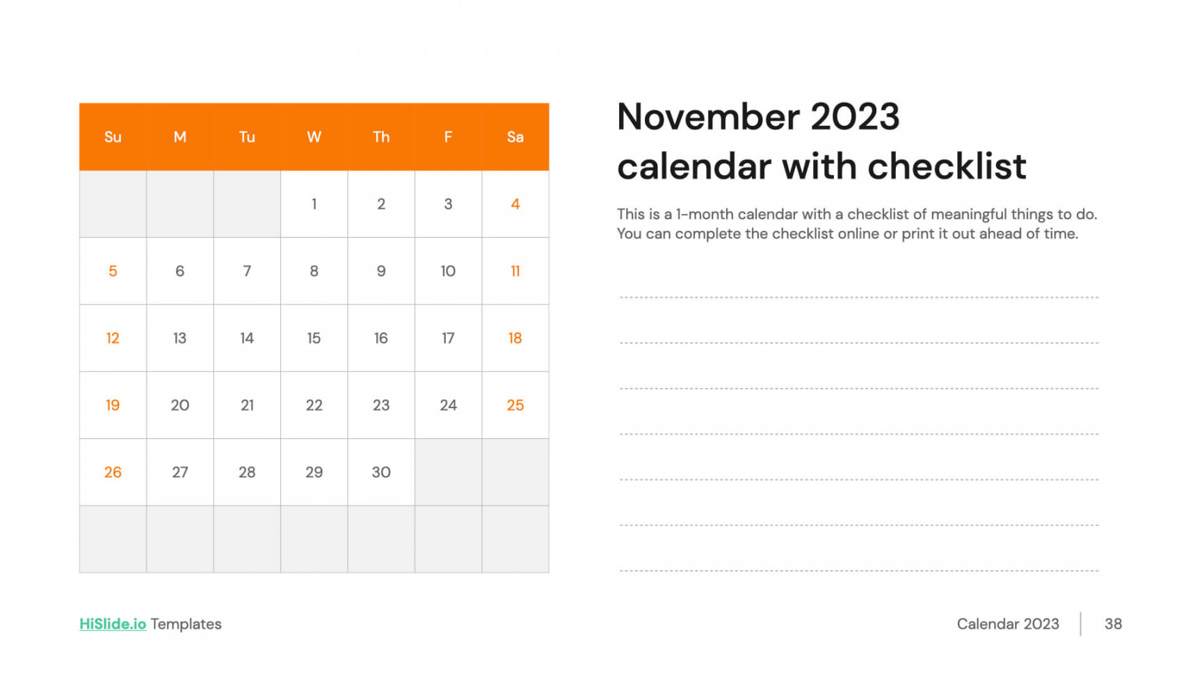 + Calendar Templates for PowerPointa and Google Slides