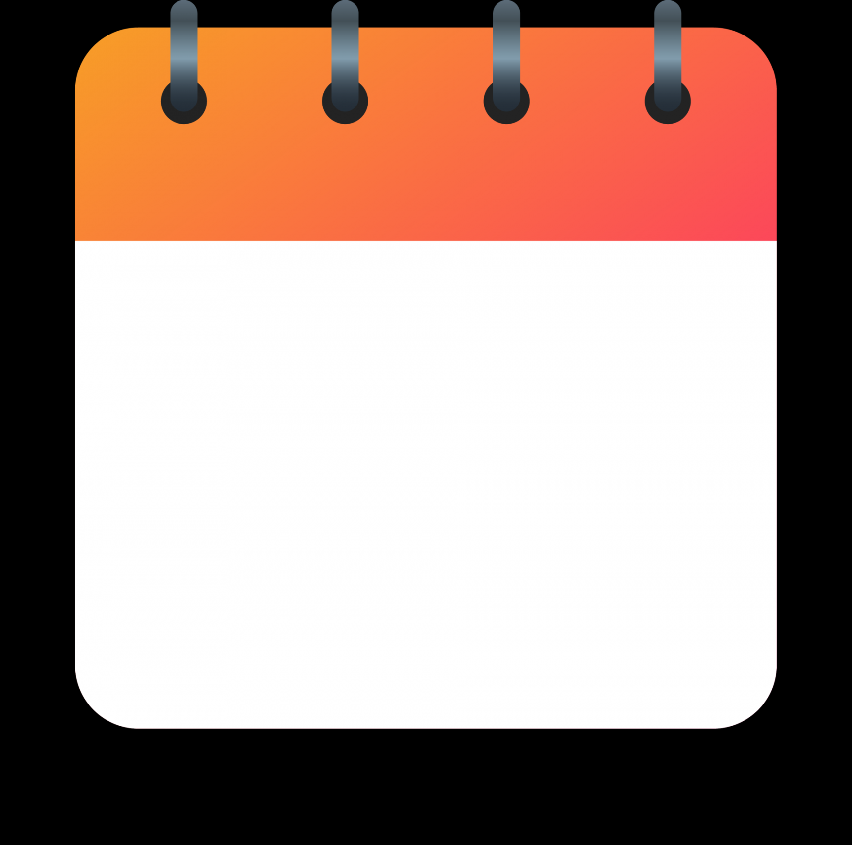 Colorful blank calendar illustration. icon