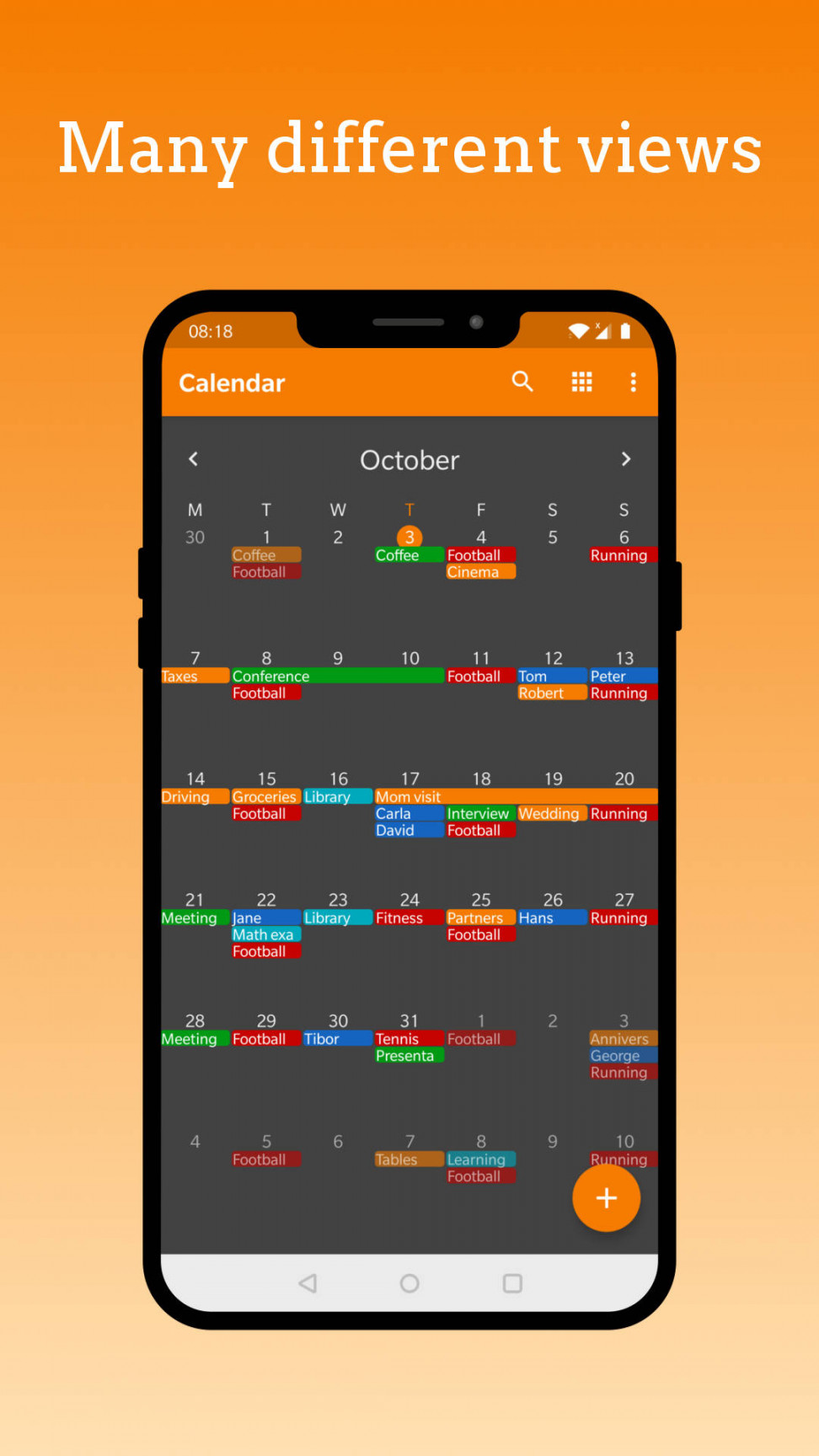 Display events on a Calendar on Android - Stack Overflow