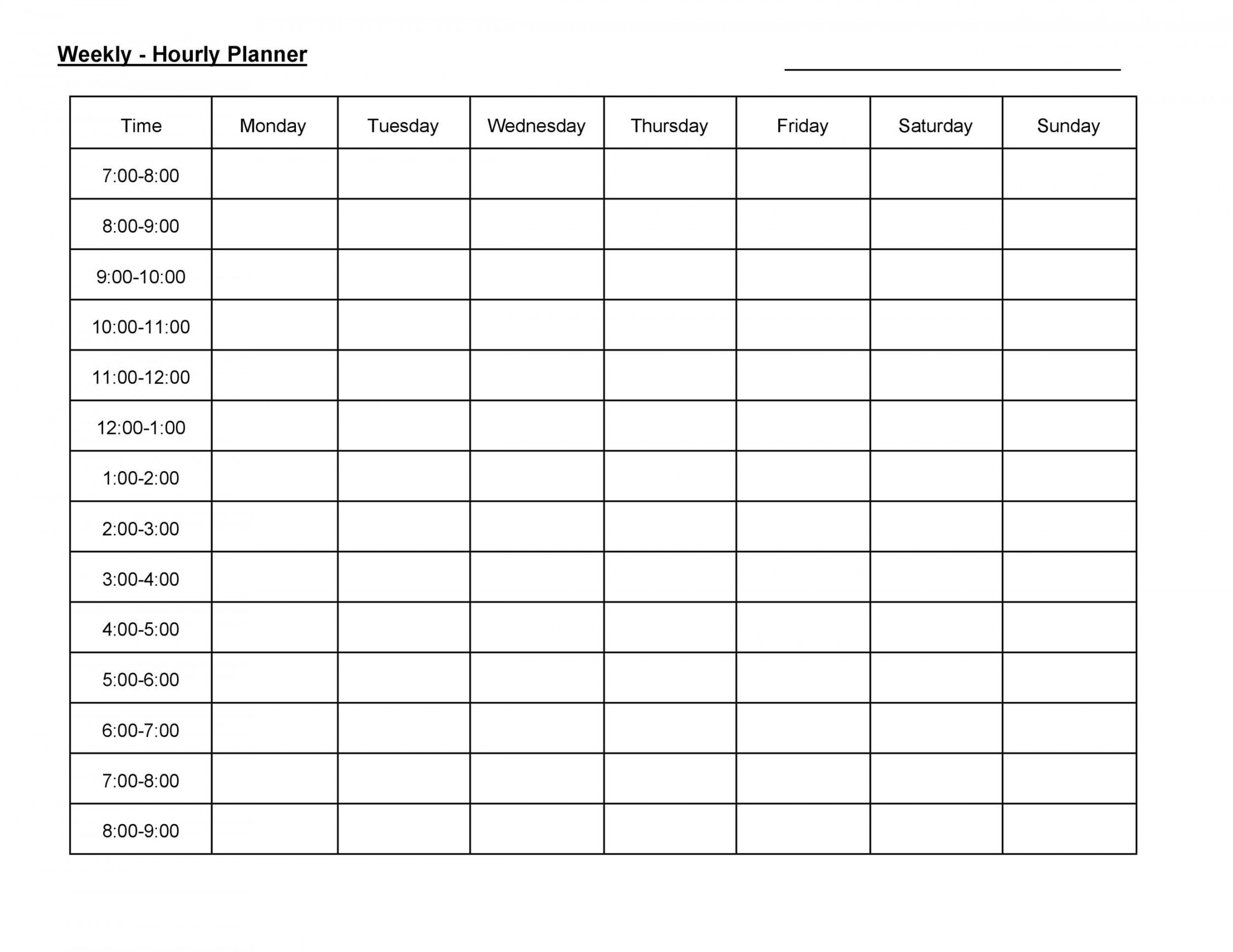 Effective Hourly Schedule Templates (Excel, Word, PDF) ᐅ