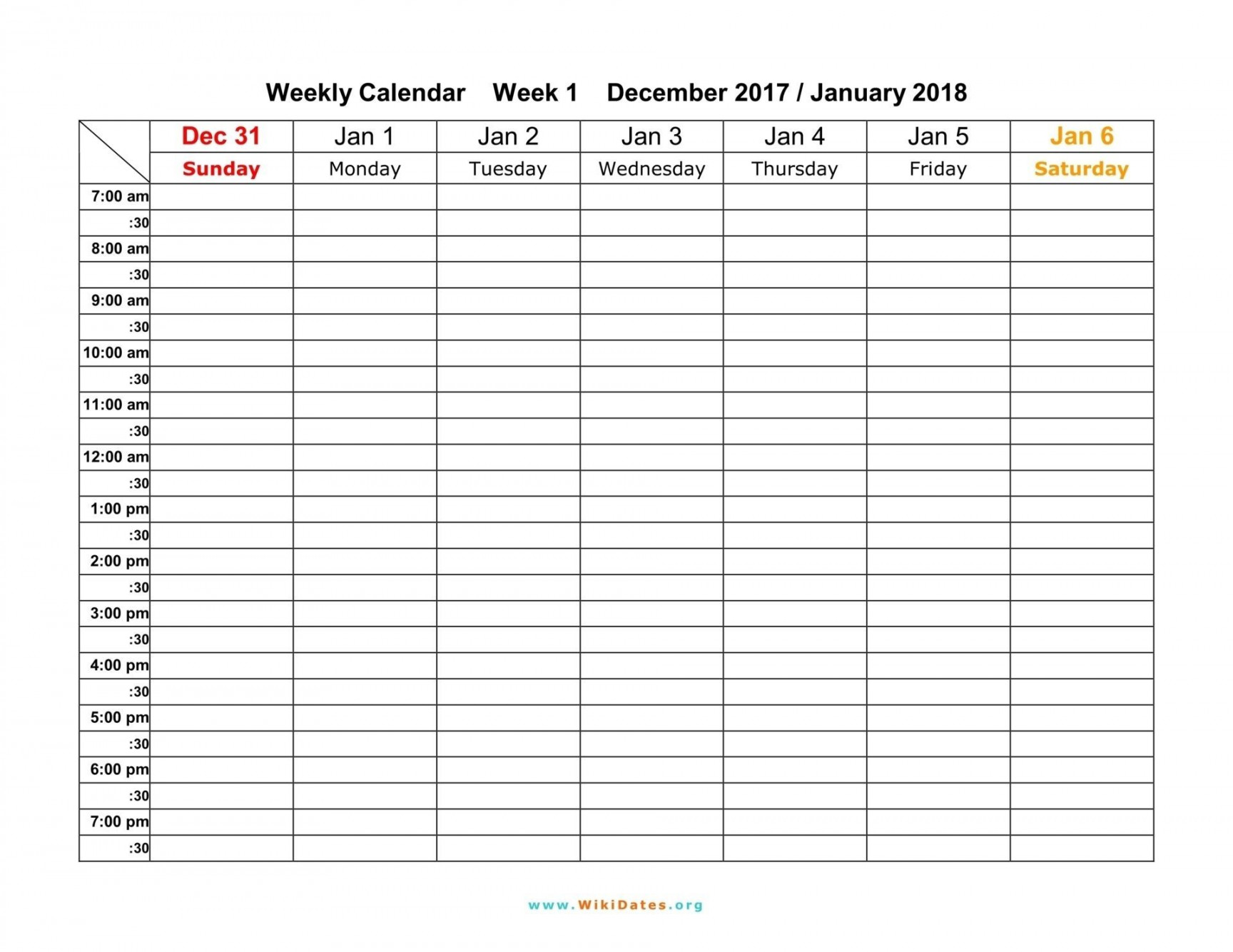 Exceptional Blank Calendar  Weeks  Daily calendar template, Free