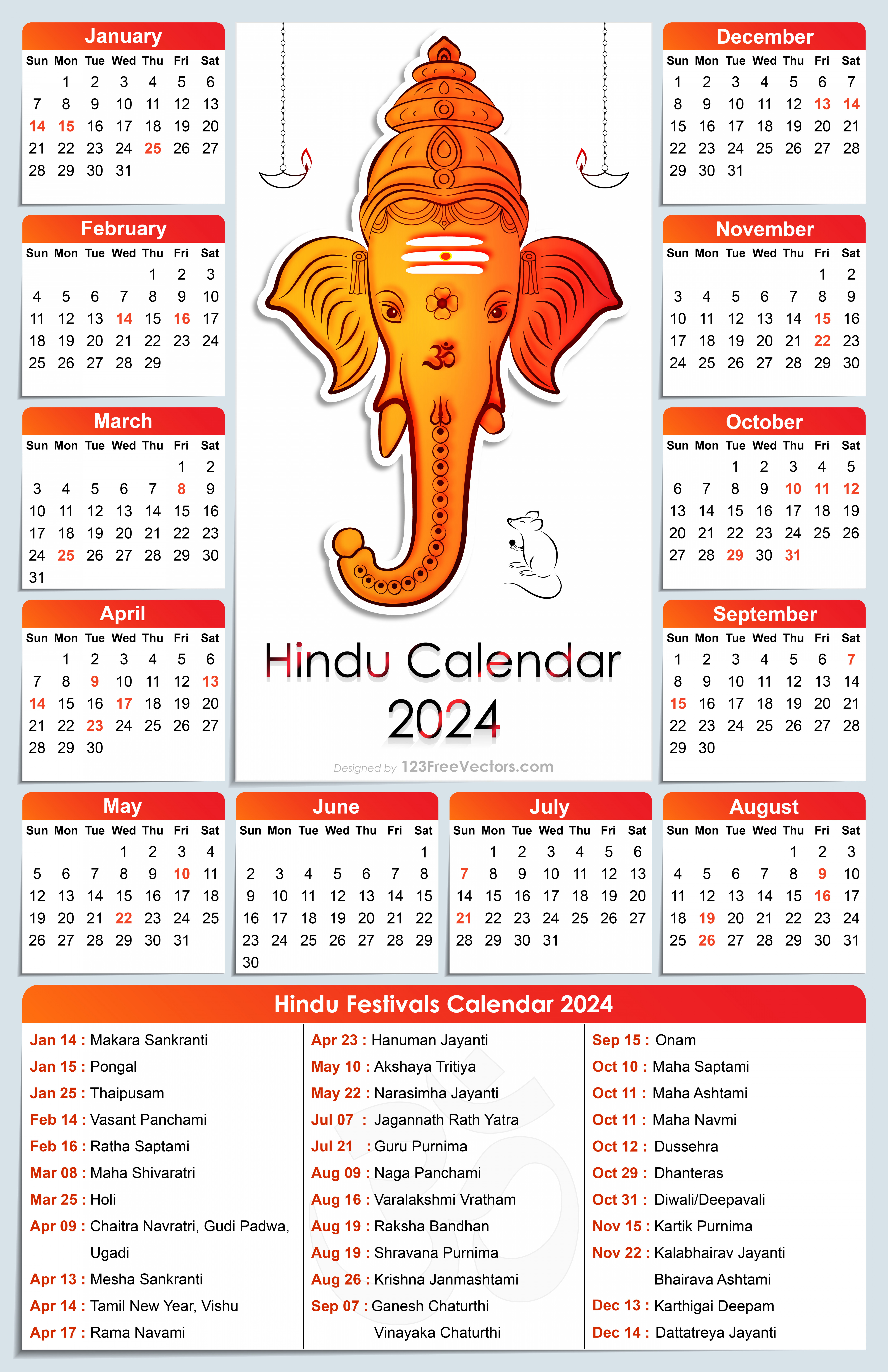 Free Hindu Calendar