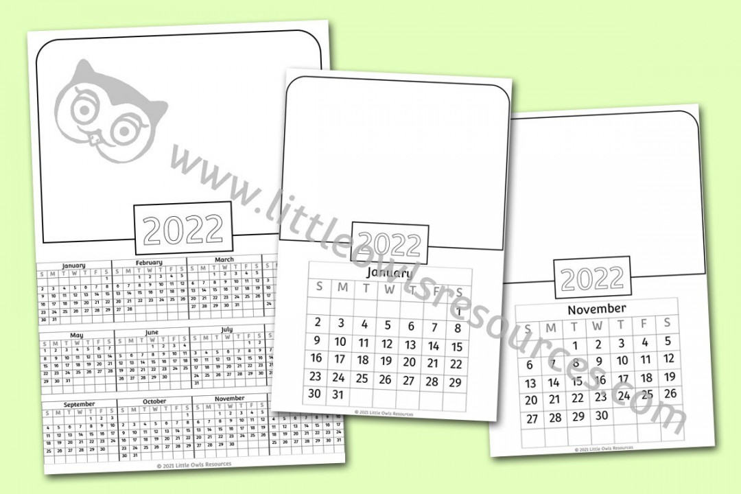 FREE New Year  Calendar printable Early Years/EY (EYFS