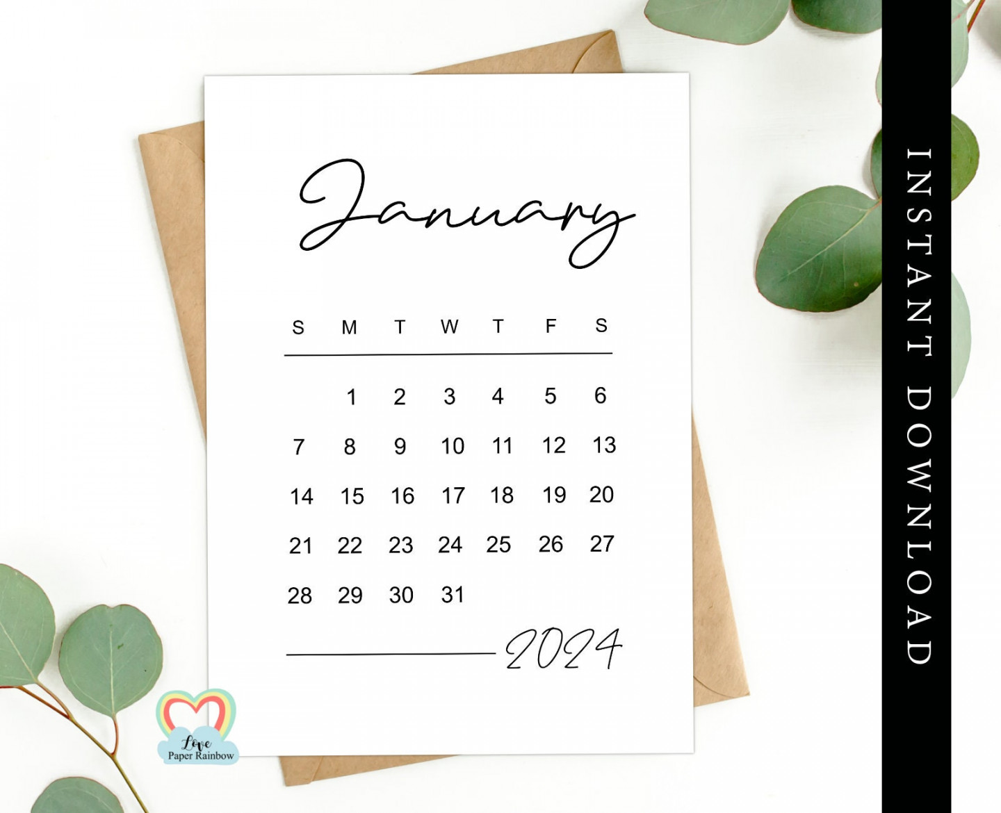 January  calendar printable  baby due date January   pregnancy  announcement January   instant download  save the date
