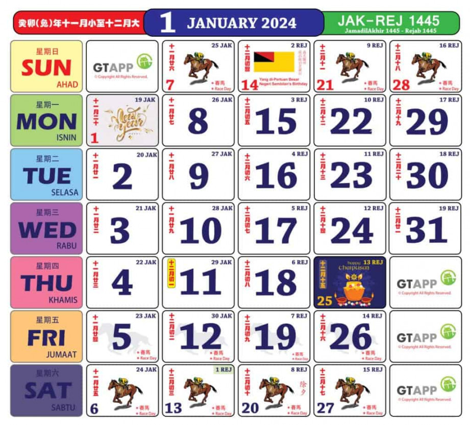 Kalendar : Tarikh Cuti Umum dan Cuti Sekolah KPM