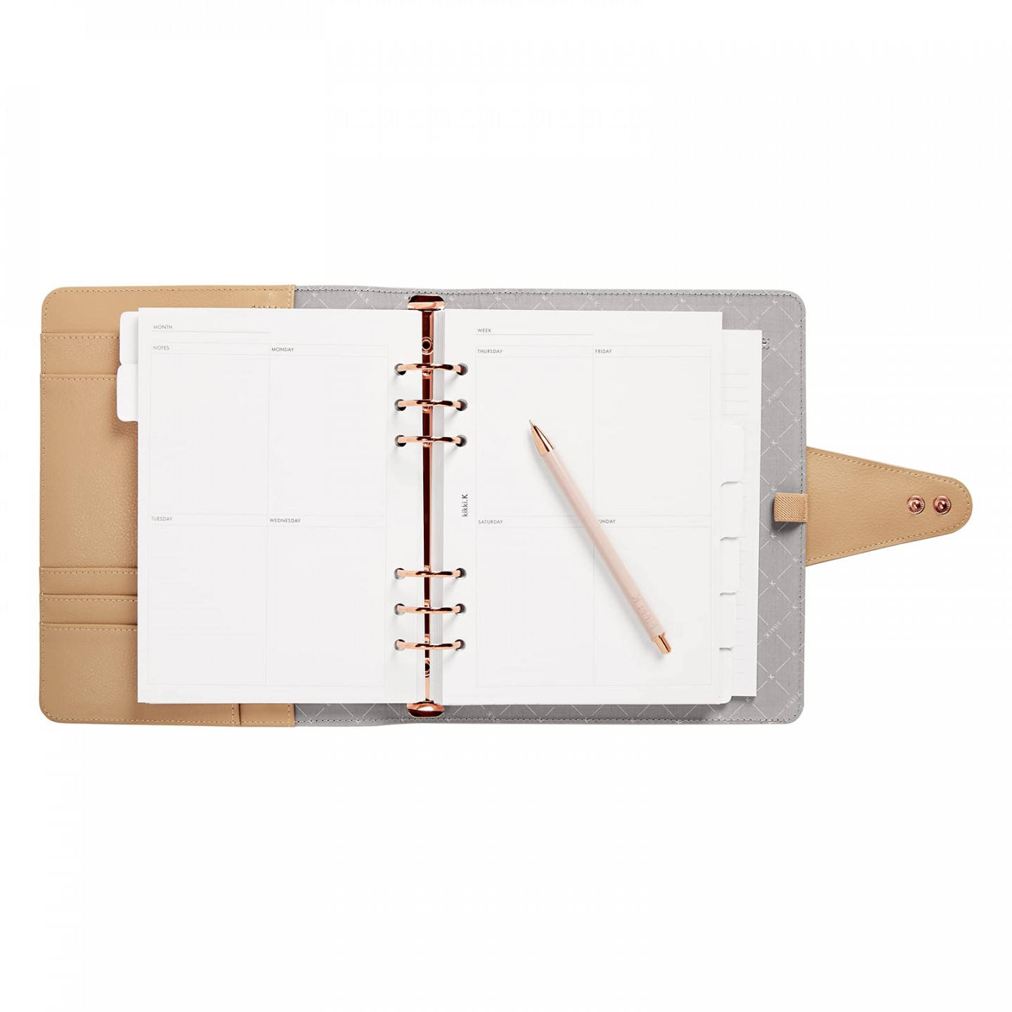 kikki.K Signature Edition Collection - A Leather Personal Planner in  Birch, Undated Weekly & MonthlSee more kikki