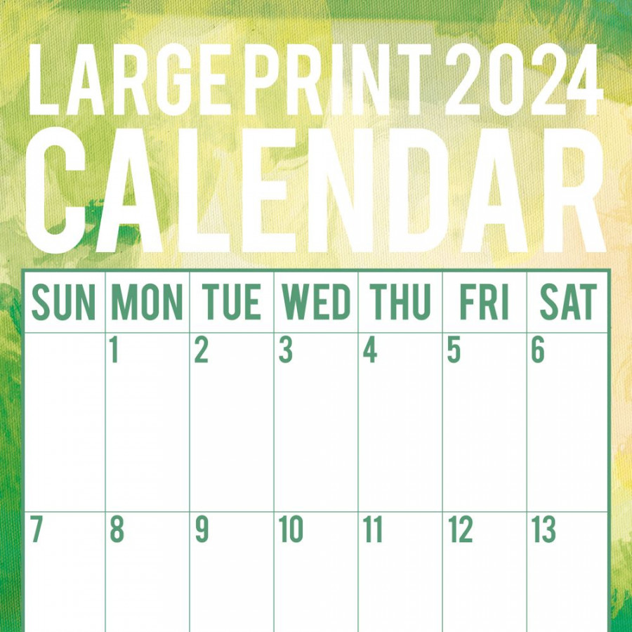 Large Print  Wall Calendar