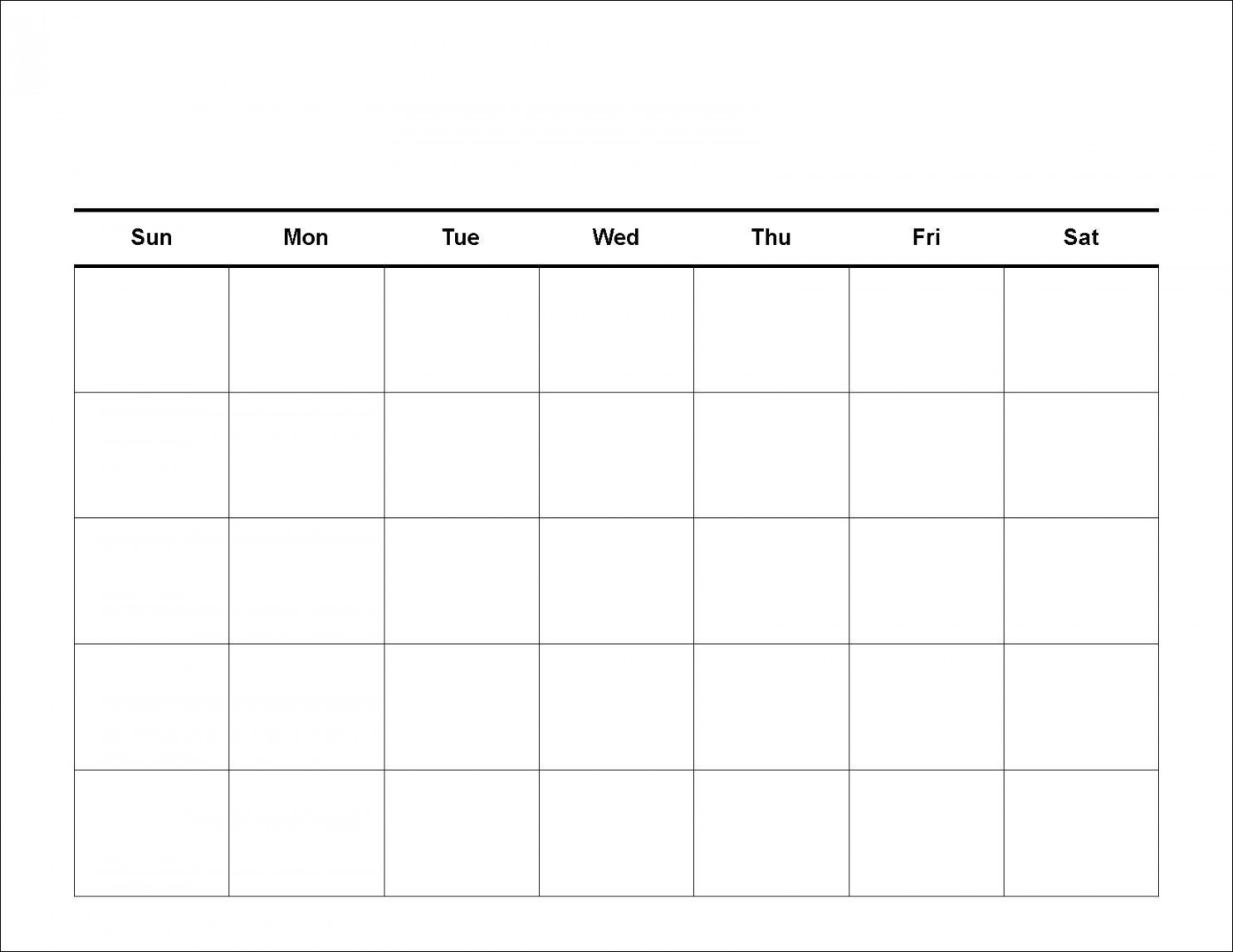 Monthly Calendar By Day Blank monthly calendar template, Weekly