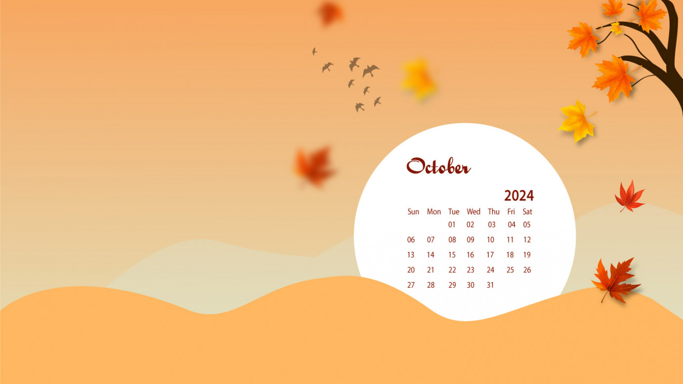 October Desktop Wallpaper Calendar - CalendarLabs