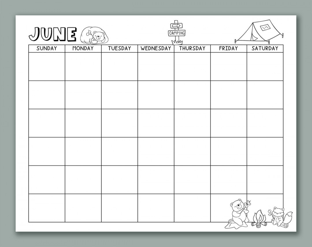 Printable Calendar for Kids - ,  and Undated Versions Included