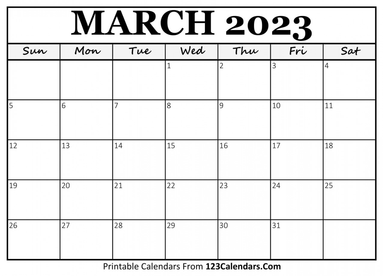 Printable March Calendar Templates - Calendars