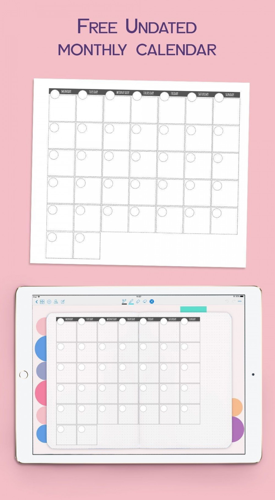 Printing A Calendar From Ipad Monthly calendar printable, Print