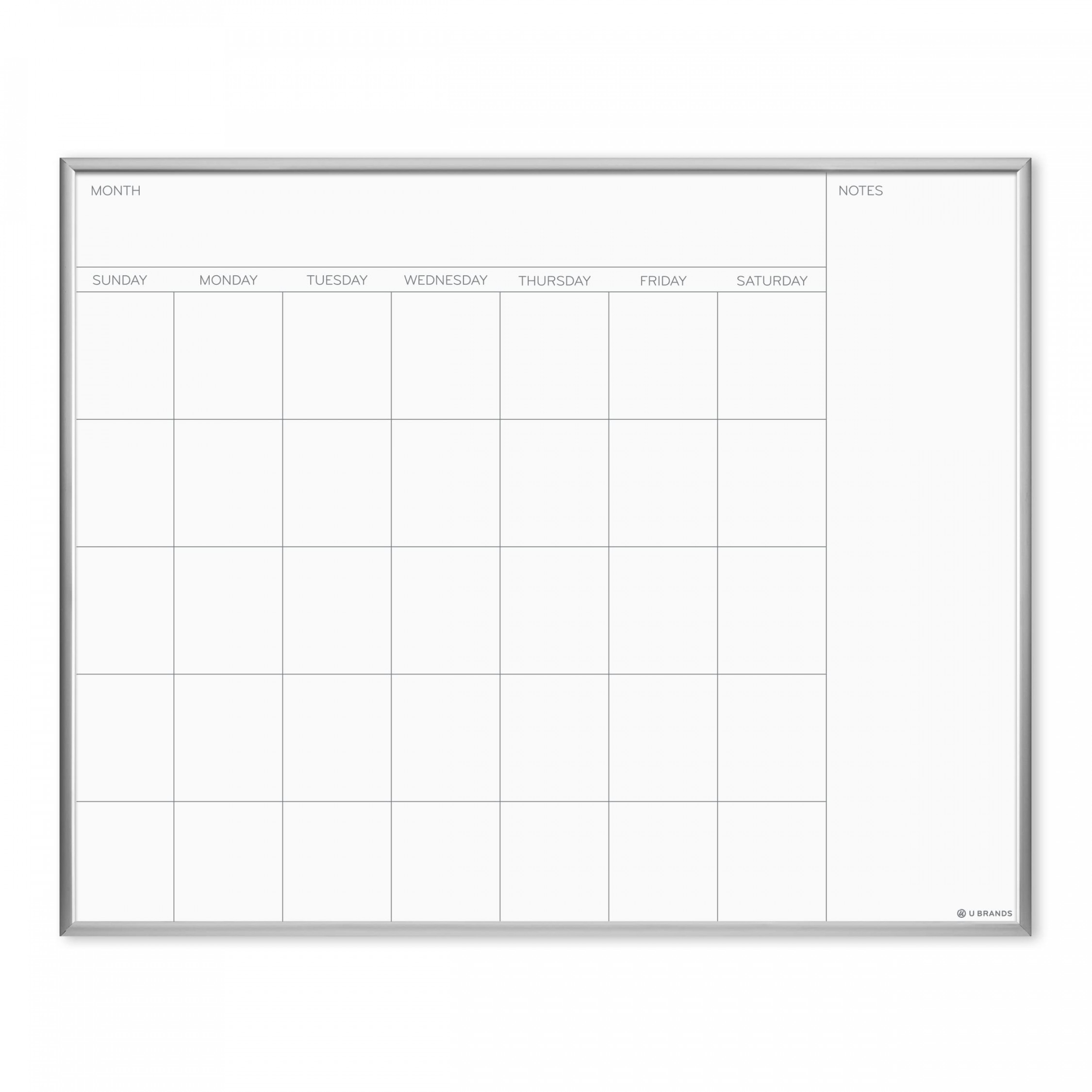 U Brands Magnetic Monthly Calendar Dry Erase Board, x Inches, Silver Aluminum Frame, Magnet anSee more U Brands Magnetic Monthly Calendar Dry