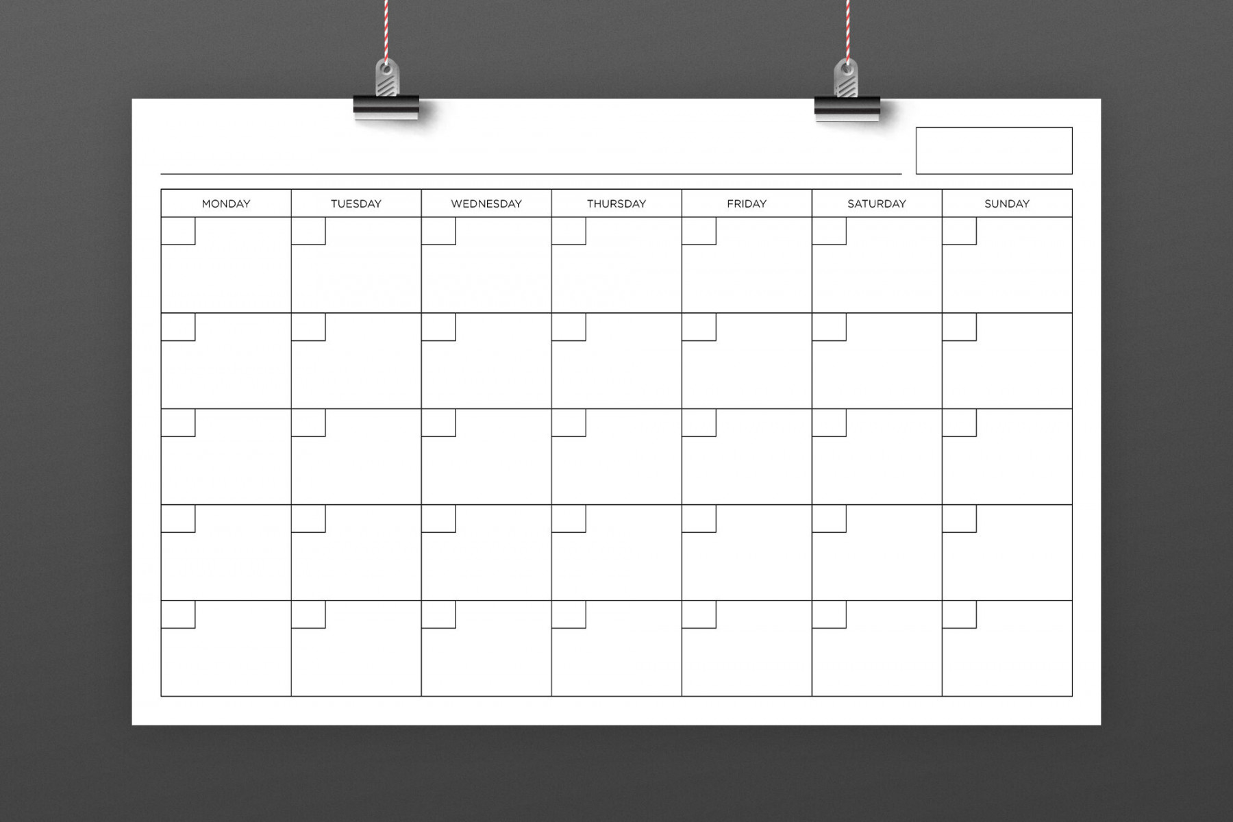 x Inch Blank Calendar Page Template By Running With Foxes   TheHungryJPEG
