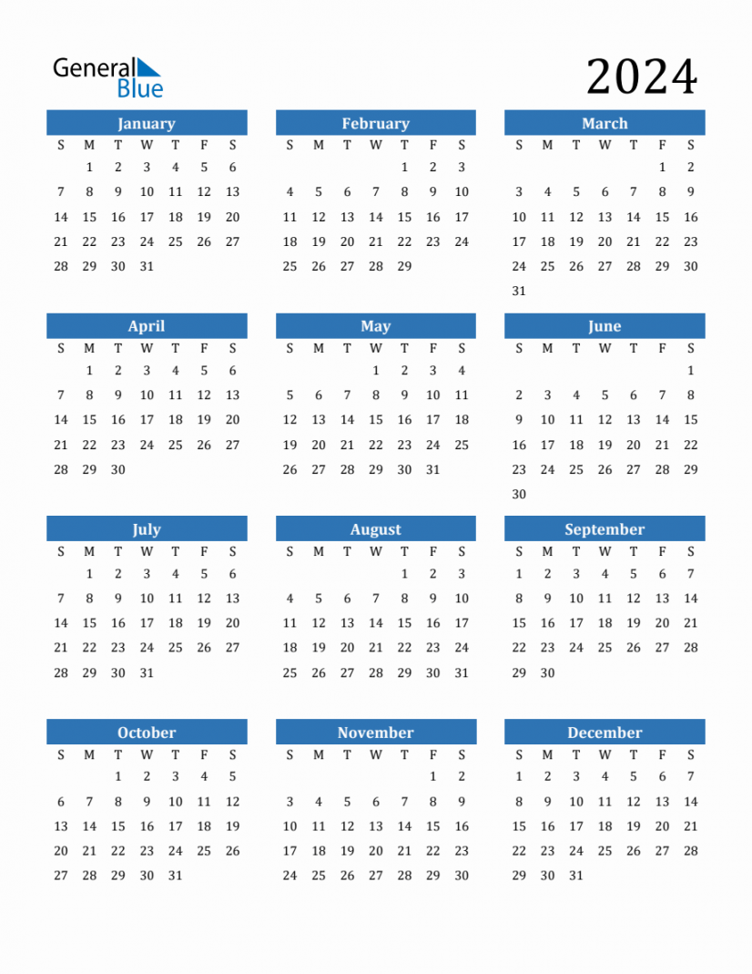 Yearly Calendar