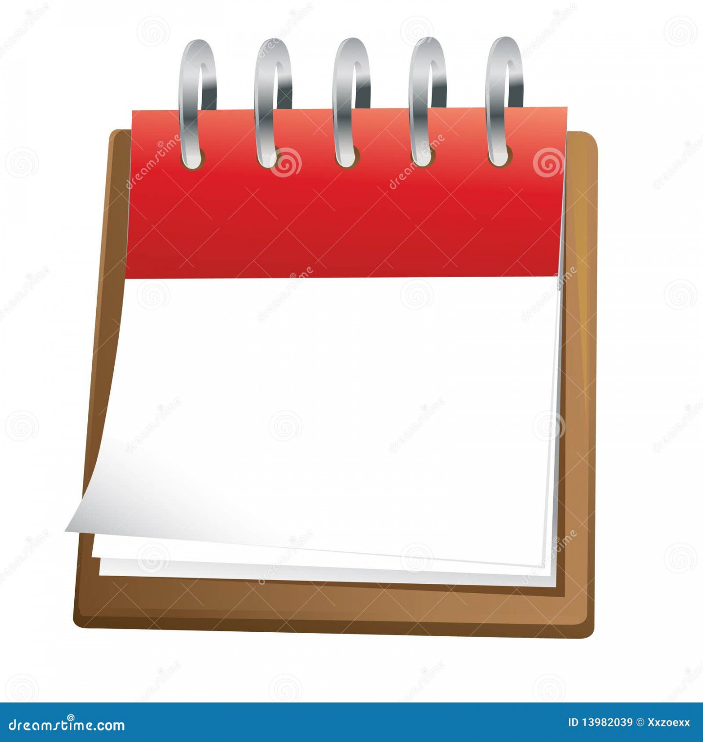 Blank calendar clip art stock vector