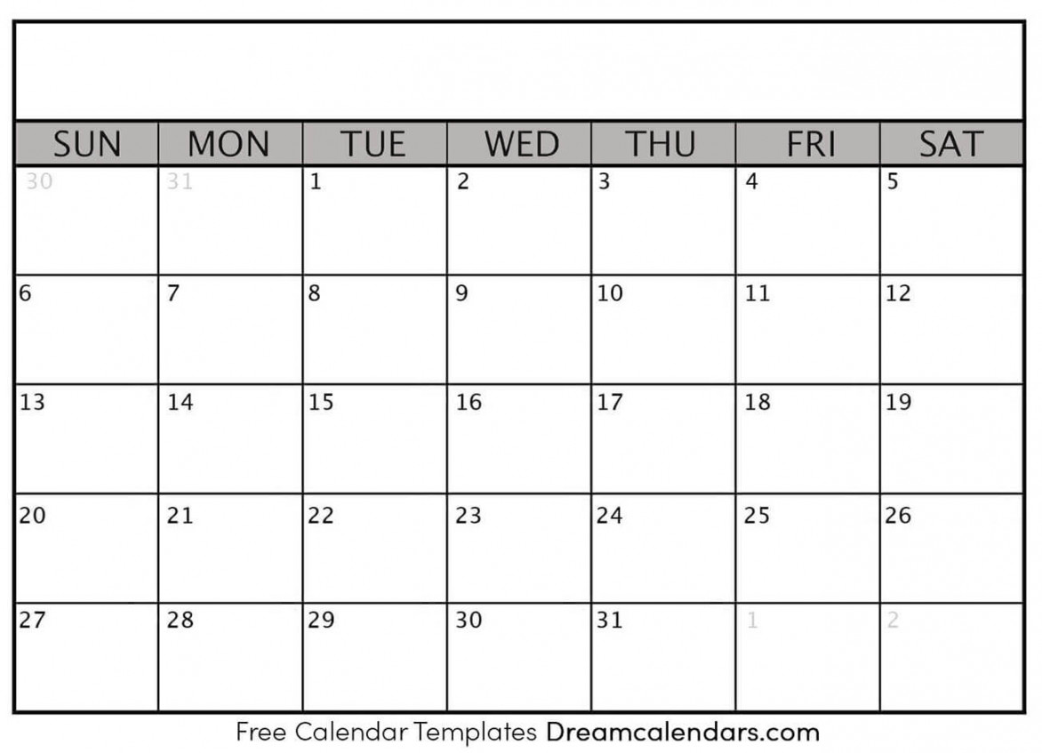Blank Calendar - Printable Blank Calendar