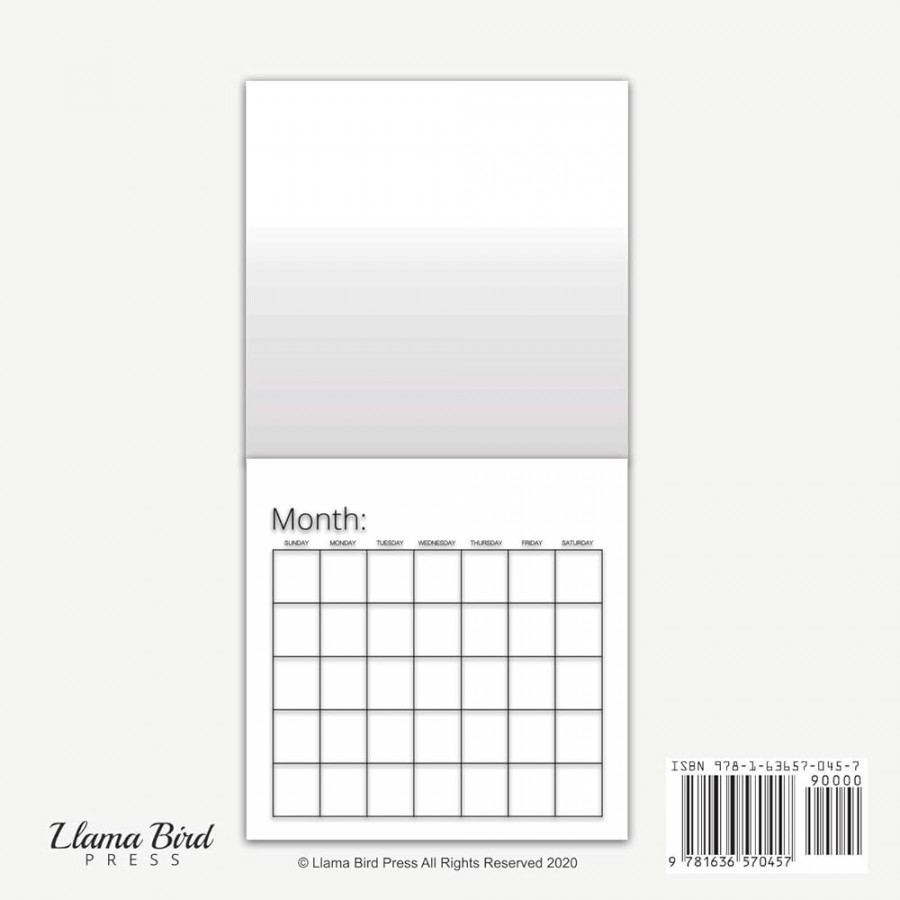 Blank Calendar: White Background, Undated Planner for Organizing