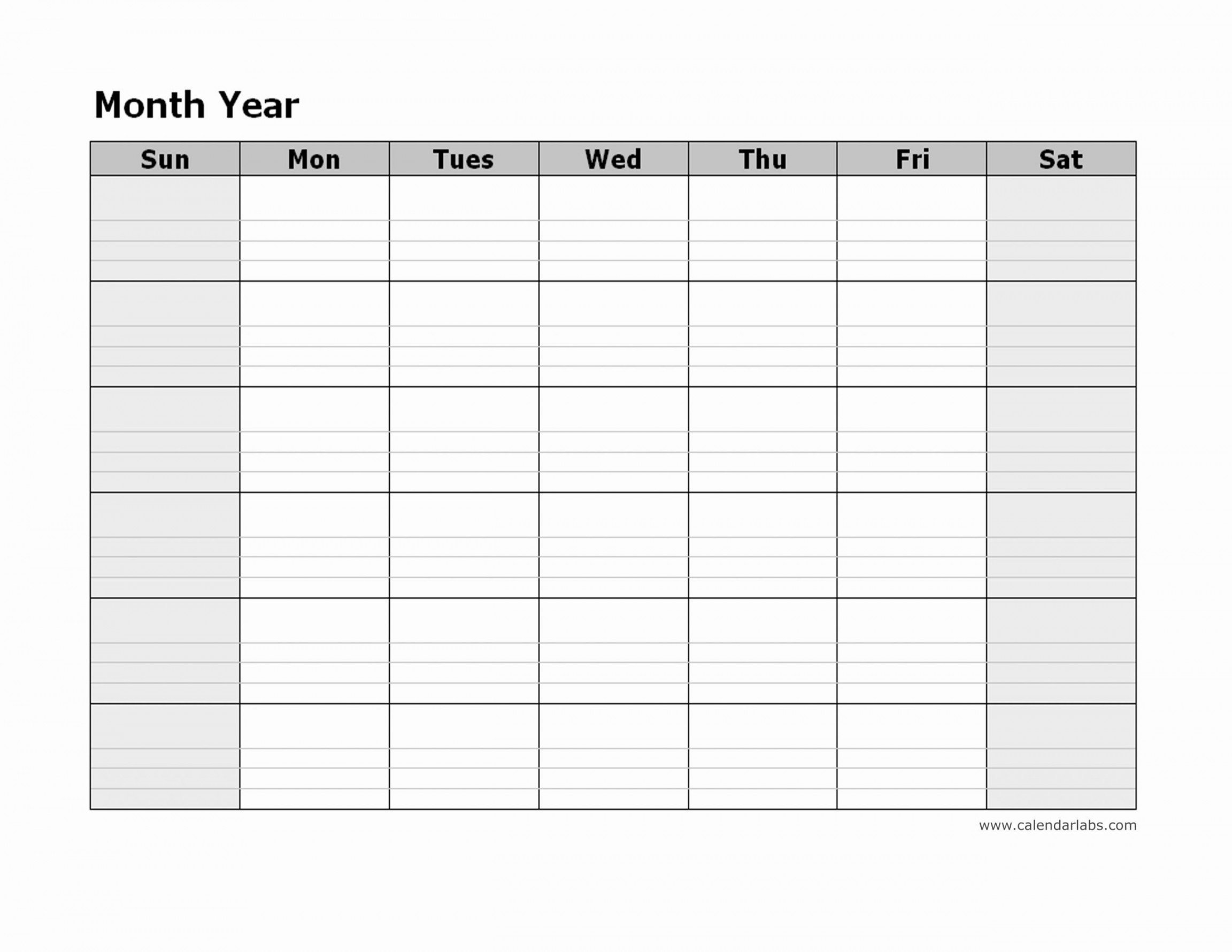 Blank Monthly Schedule Template Inspirational Monthly Blank