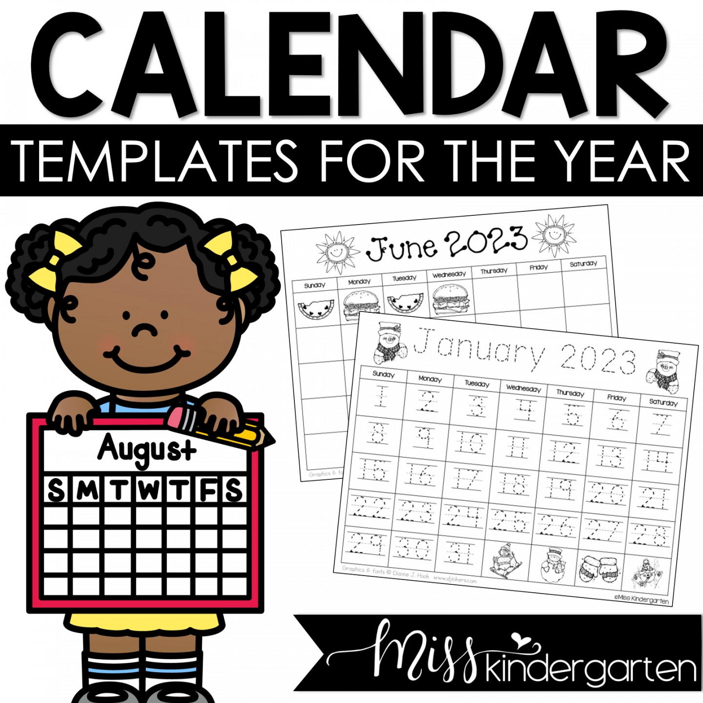 Calendar Editable Monthly Templates , ,  and FREE UPDATES!