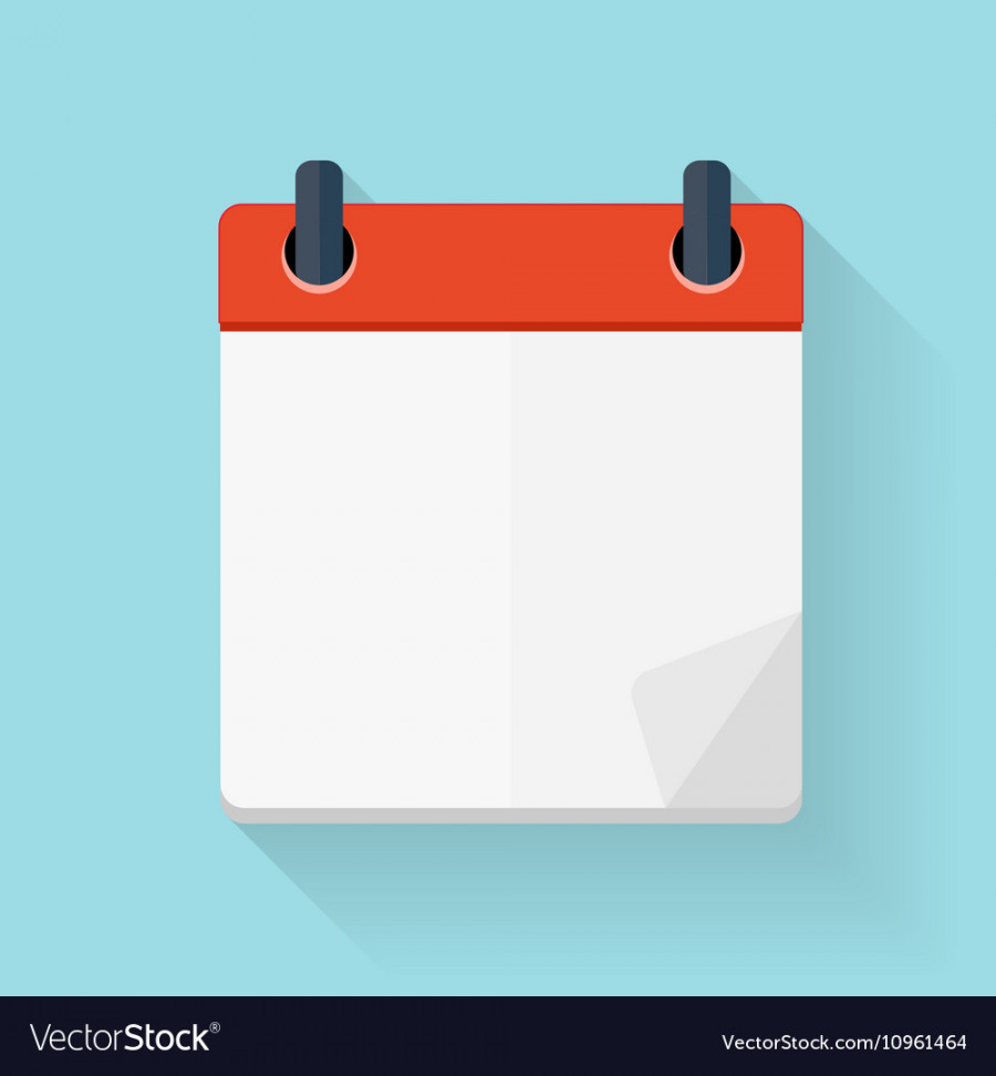 Calendar flat daily icon template Royalty Free Vector Image