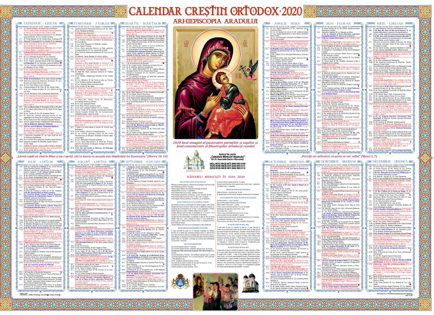 Calendar ortodox pe anul  · Calendar Ortodox Român