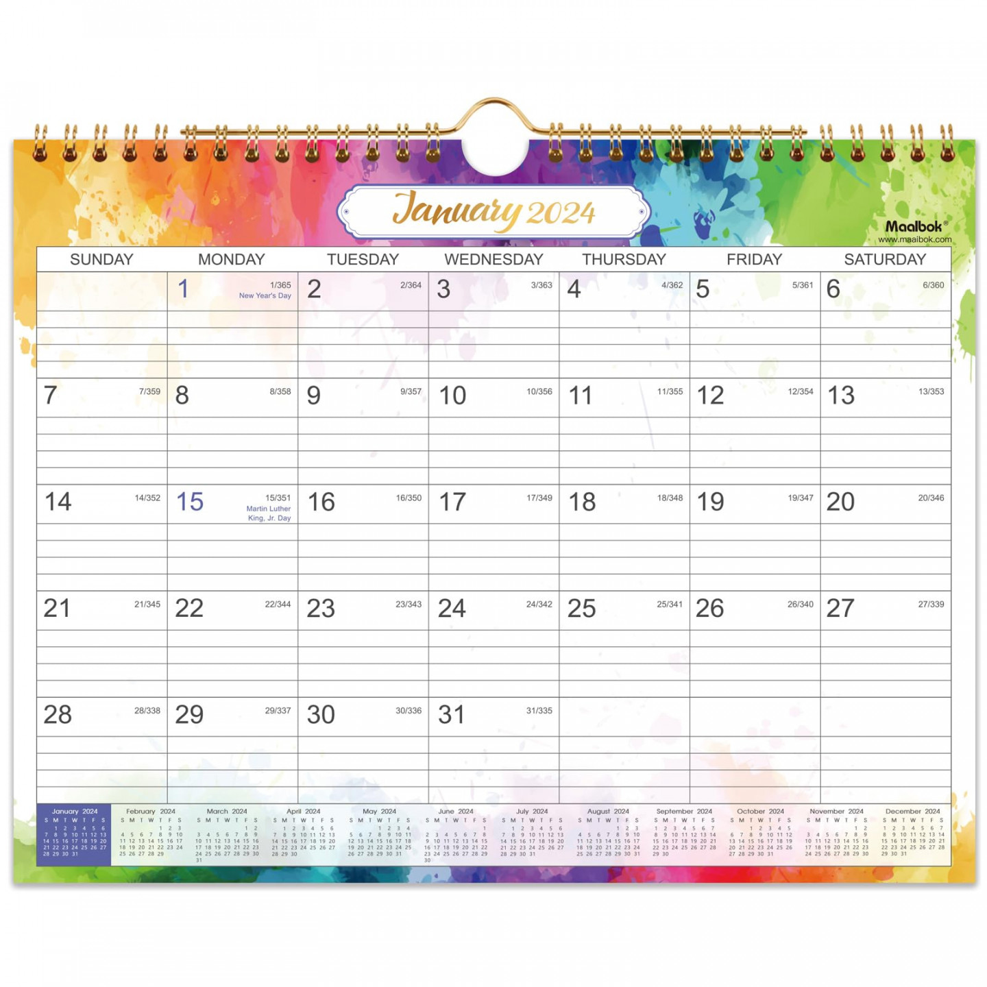 Calendar -  Wall Calendar  Months, from Jan. - Dec