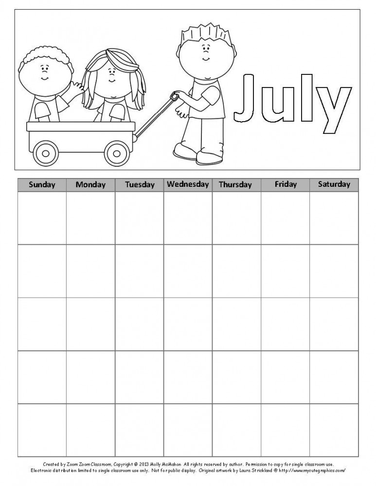 Fill In The Blank Calendar For Kindergartens Photo  Kindergarten