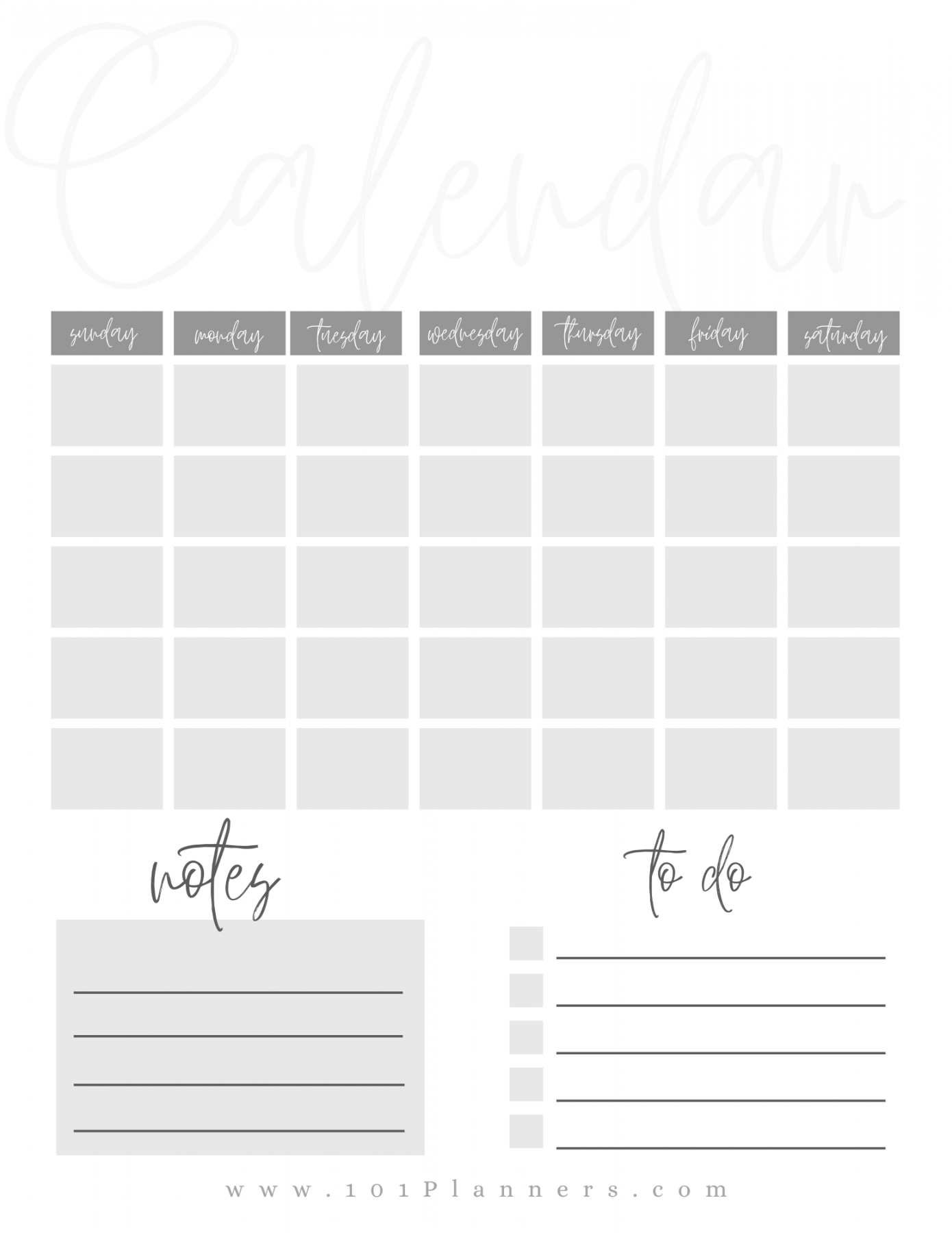 FREE Blank Calendar Templates  Word, Excel, PDF for any month