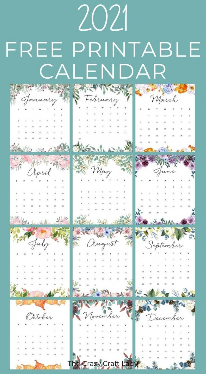 Free Printable Floral Wall Calendar  Calendar printables