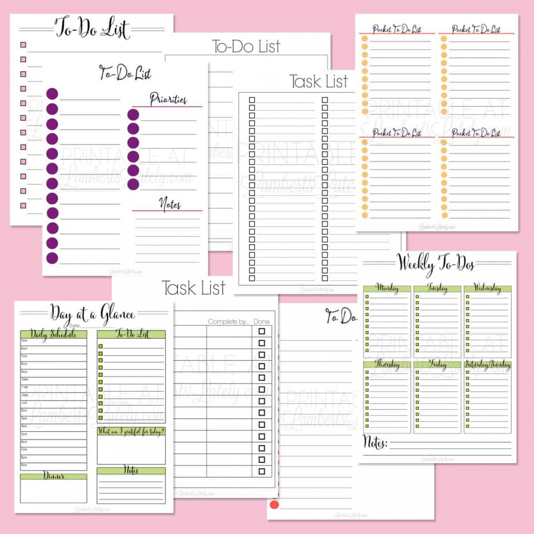 Free Printable To Do List Templates  Lamberts Lately