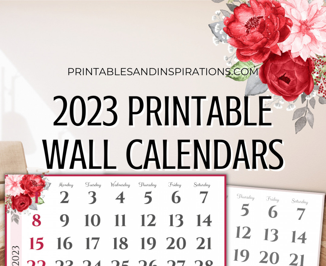 Free  Wall Calendar Printable - Printables and Inspirations