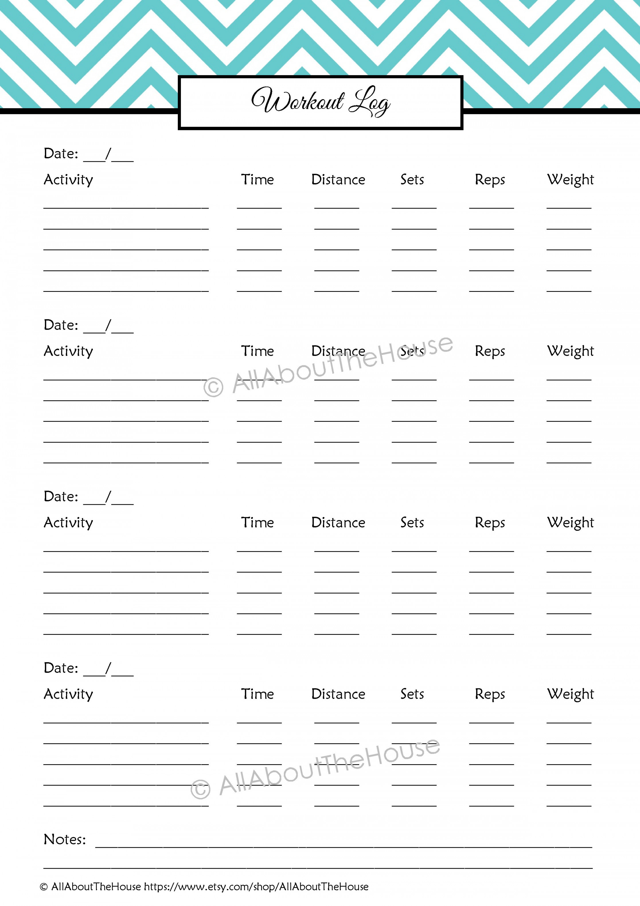 Health and Fitness Printables Kit  AllAboutTheHouse Printables