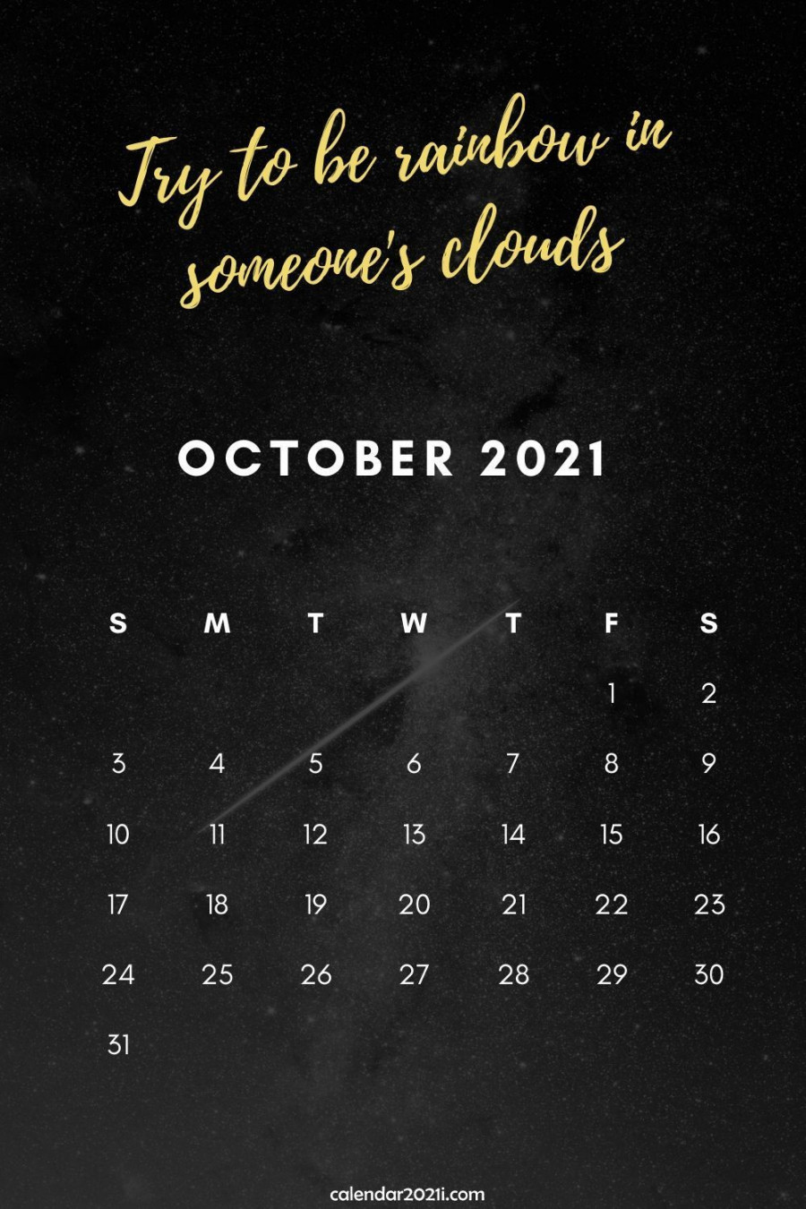 Inspiring October  Calendar  Monthly quotes,  calendar
