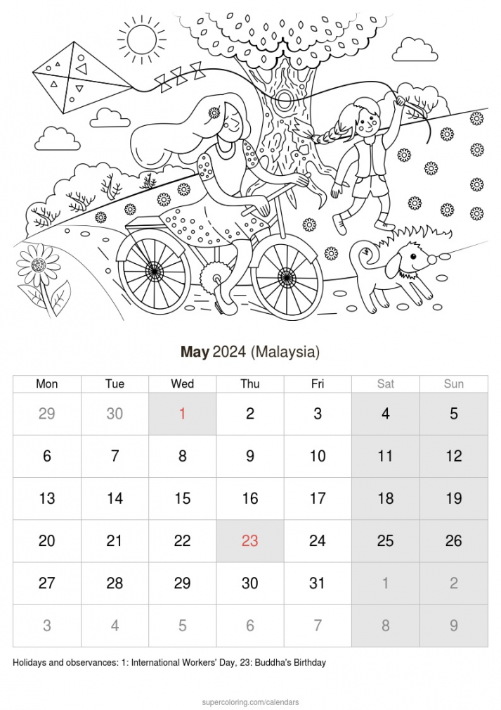 May  calendar - Malaysia