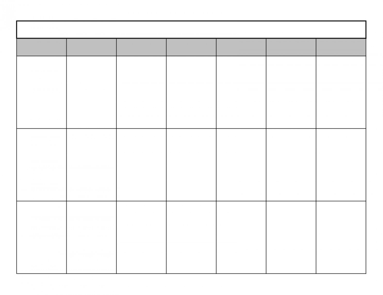 Month Planning Calendar Free Printable  Printable blank