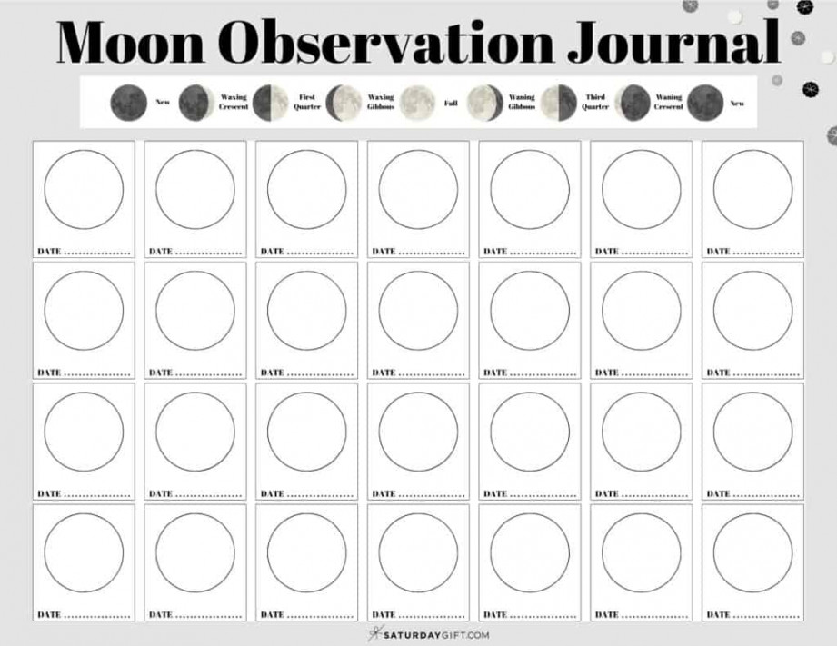 Moon observation journal - Log the phases of the moon (Free