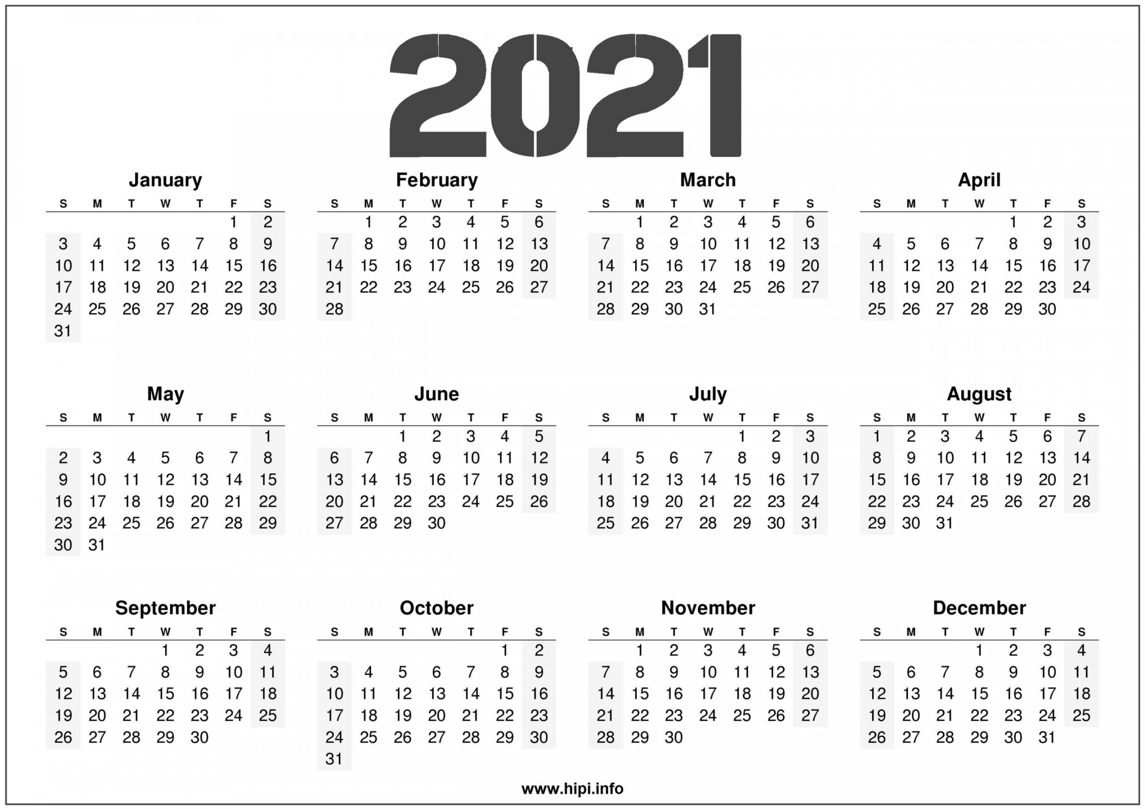 Printable  Month Calendar Templates - Hipi