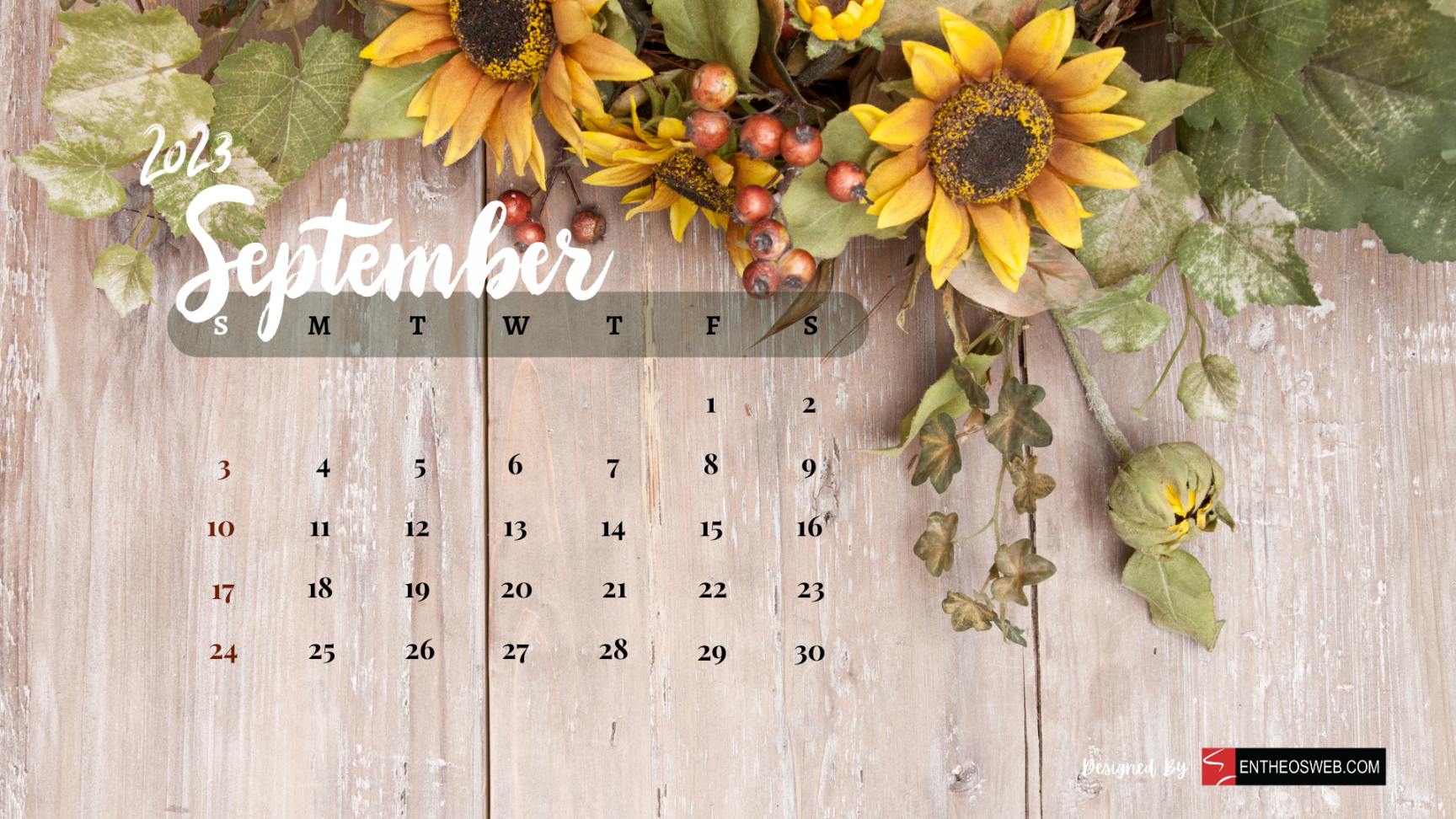 September  Calendar Desktop Wallpaper Backgrounds  EntheosWeb