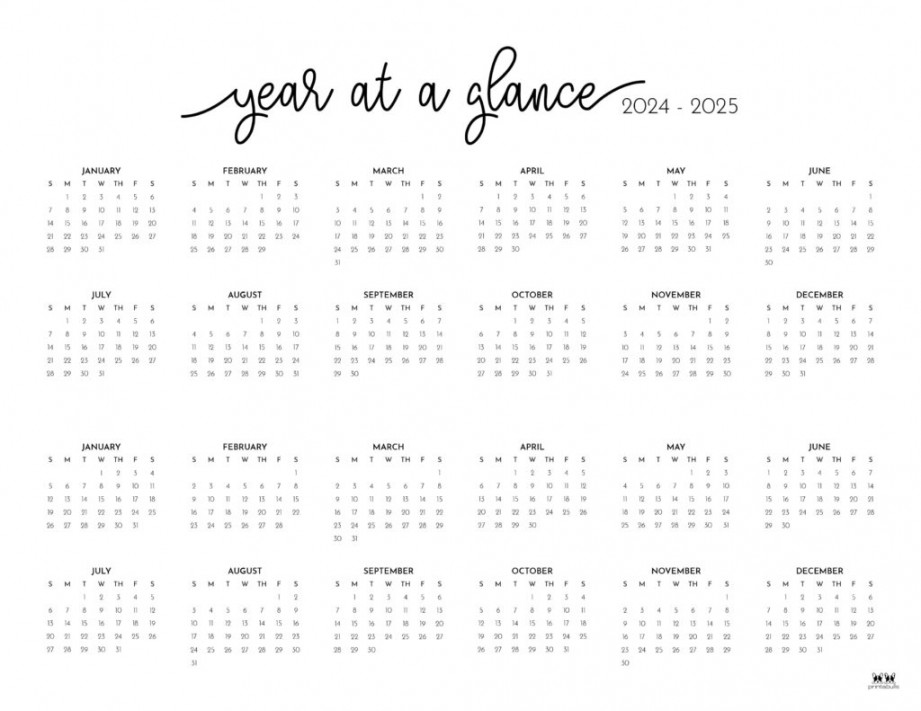 - Two Year Calendars -  FREE Printables  Printabulls