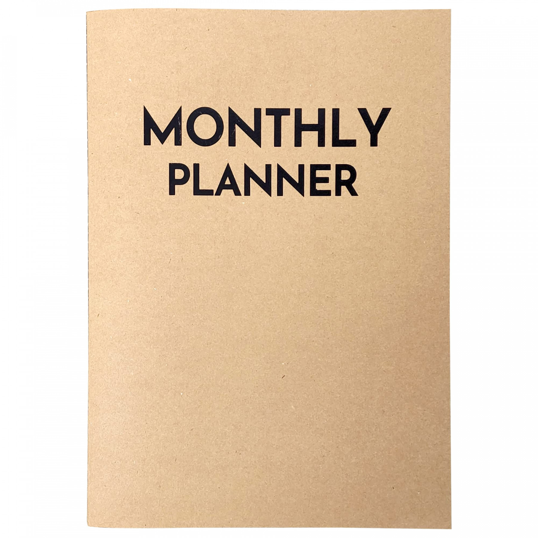 Undated Big Monthly Planner - - Blank Calendar Book and Organizers   x  Inches - Kraft