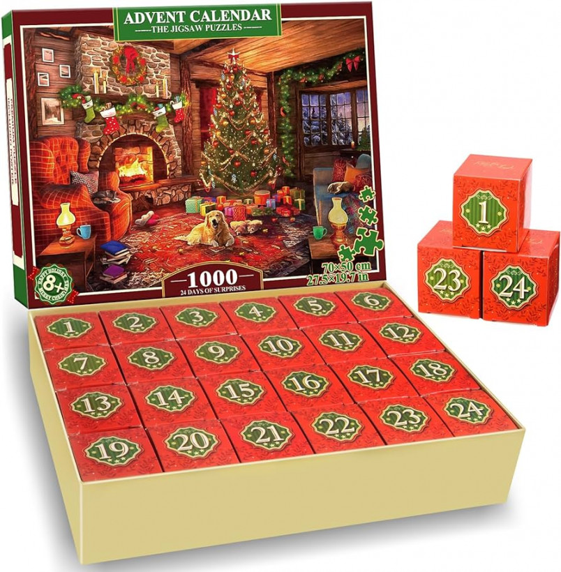 Advent Calendar , Puzzles for Adults  Christmas Gifts for Women Men  Kids Puzzles for Adults Kids Birthday Presents Gifts for Mum Dad